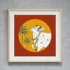 A Beautiful Contemporary Digital Pichwai Nandi and Tree Painting For Pooja Room