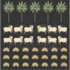Beautiful Contemporary Digital Pichwai Painting of Nandi, Lotus, and Tree for Home Wall Decor