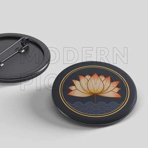 Pichwai Bag Badges – Premium Lotus Artwork (Set of 5) | Vibrant Traditional Pichwai Badges