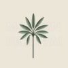 Tropical Palm Grid Wallpaper with Classic Green Border