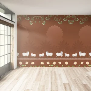 Divine Harmony – Cow & Lotus Under the Arch